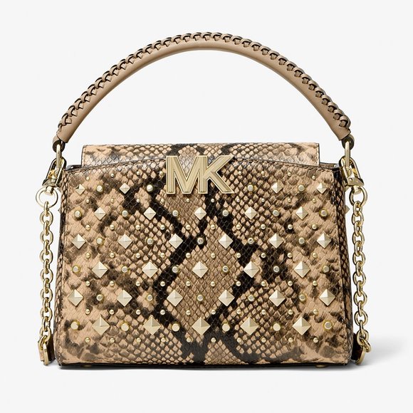 *NEW* MICHAEL KORS KARLIE SATCHEL - SNAKE EMBOSSED - Picture 2 of 10